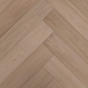 Eiken visgraat multiplank, select (noestarm), 125mm breed, met V-groef